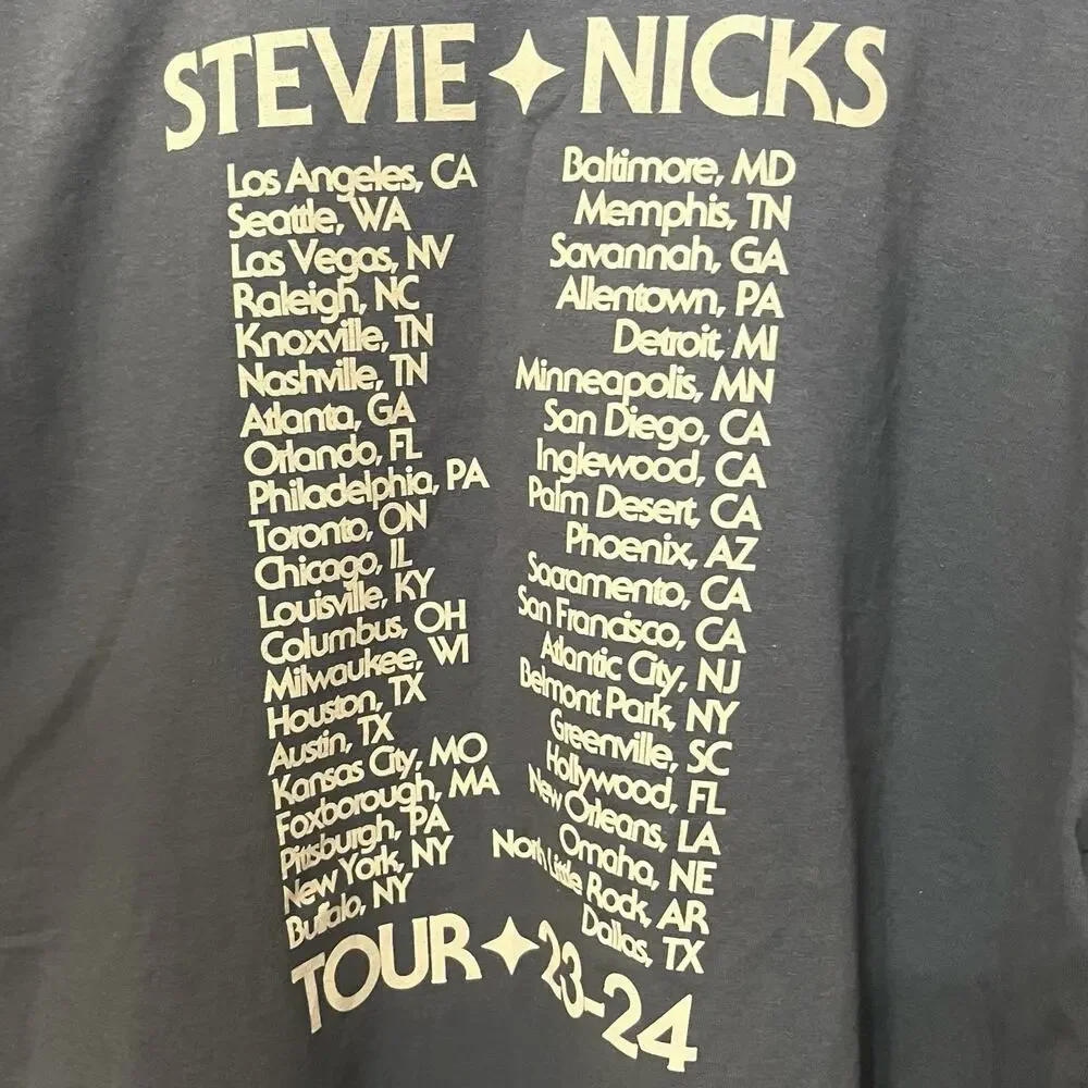 Stevie Nicks Concert Tour Tshirt 2XL Unisex Short Sleeve Gray 2023 2024